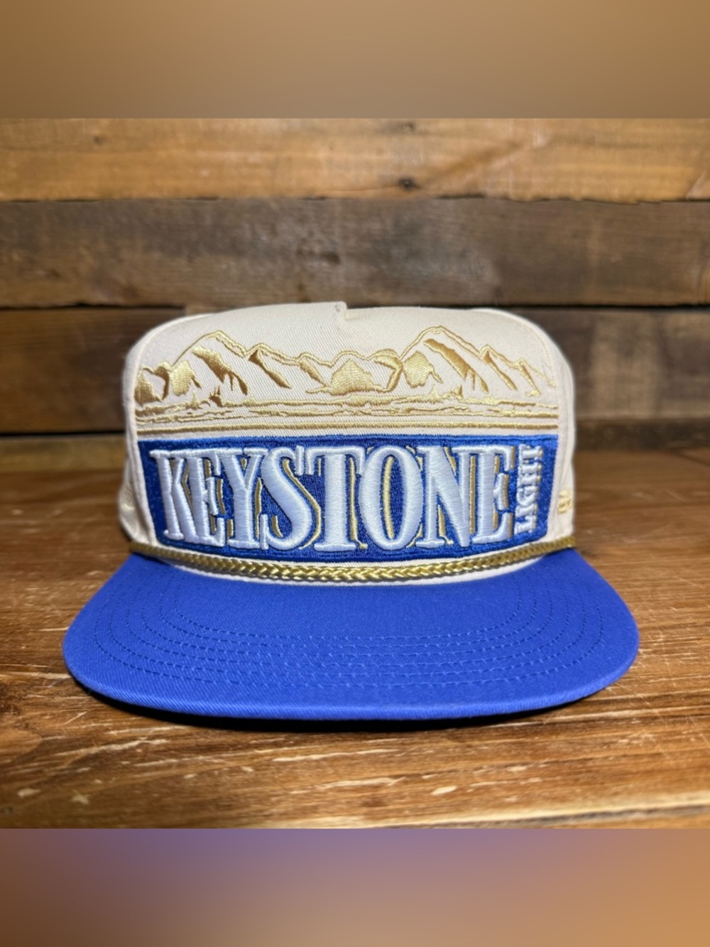 Keystone Light Homefield Retro Mountains Hat Ball Cap Trucker Hat SnapBack